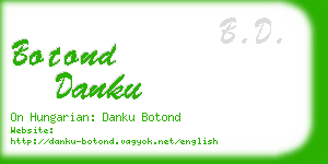 botond danku business card